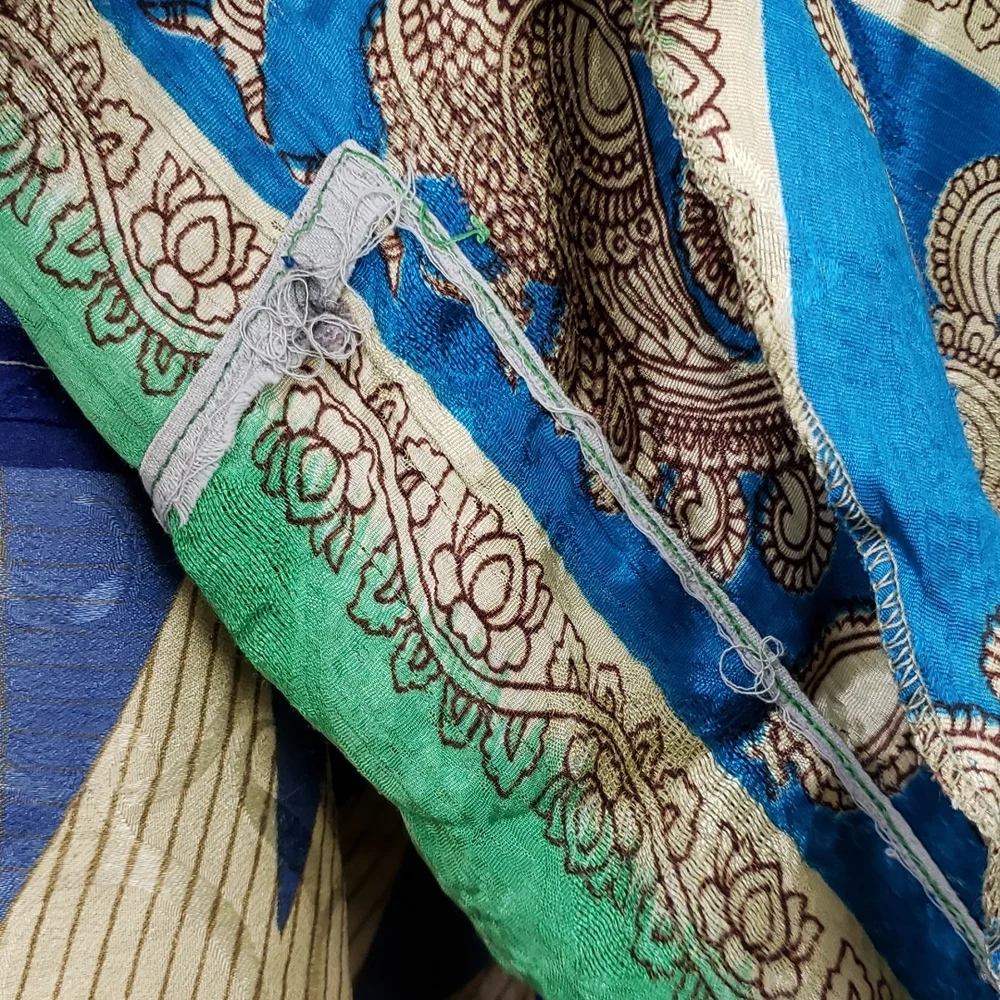 Darn Good Yarn Sari Silk Wrap Skirt Tea Goddess - Picture 11 of 16